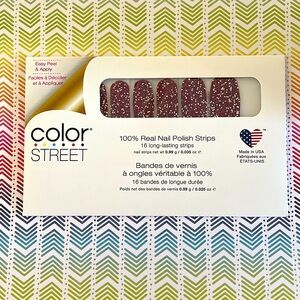 Color Street “Wine Down” 100% Real Nail Polish Strips 16 Long-Lasting Strips